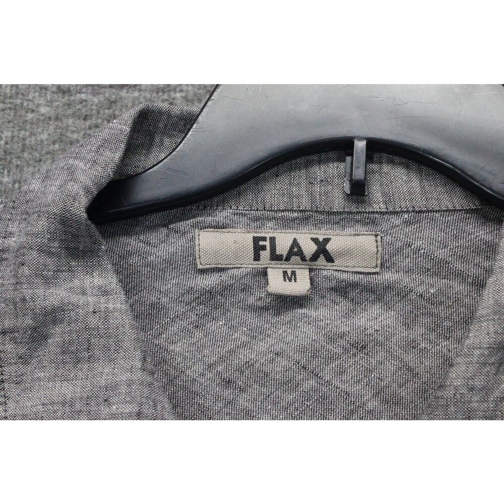 Flax Linen Button Top Gray Size Medium Lagenlook … - image 3